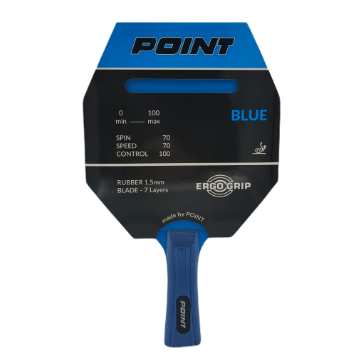 Rakietka do ping ponga POINT BLUE – widok z opakowaniem